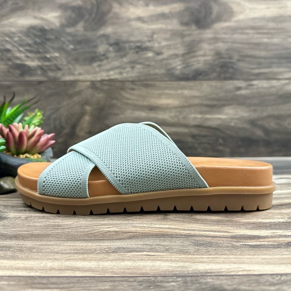 NIB Lucky Brand Sieko 7.5M Knit Woven Slip On Platform Slide Sandals - Picture 5 of 11